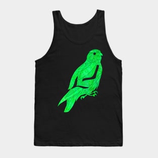 peregrine falcon in greenlight pattern ecopop Tank Top